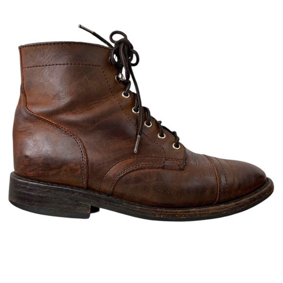 THURSDAY Boot Co. Men's Captain Brown Leather Lace-Up Boots Size 8.5199 - Picture 1 of 12